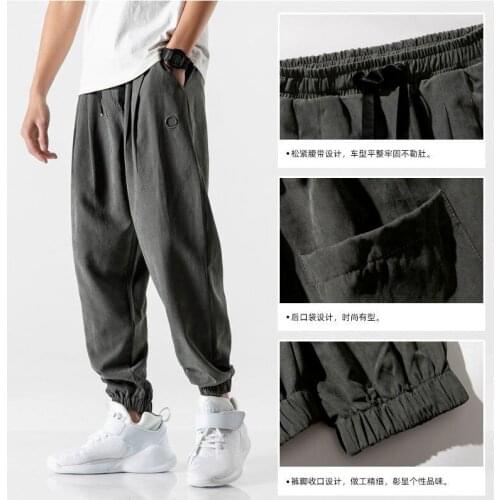 Baggy cargo pants men 2020 spring/summer new Kpop personality casual Sweatpants jogger pants Loose plus-size 4XL 5XL 6XL black