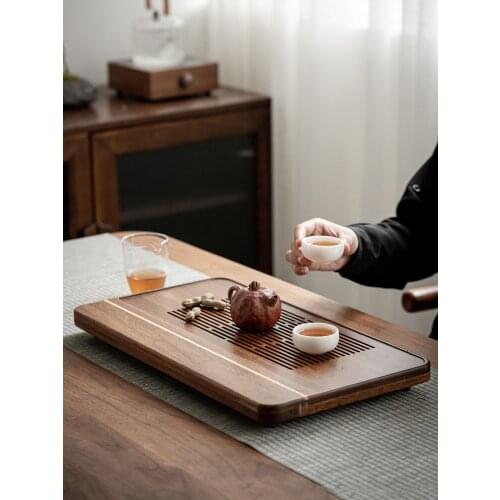 Water Storage Tea Tray High Quality Bamboo Eco Friendly Kung Fu Tea Tray Drainage Decorativeplateau De Service Teaware DG50CP