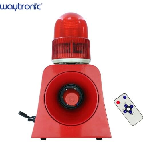 Portable Wireless Microwave Motion Detector Sound And Light Alarm Device with 20W High Power Horn Speaker