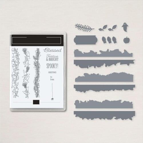 Halloween lace Clear Metal Cutting Dies And Stamps Sets For DIY Scrapbooking Decorative Crafts Making Embossing Paper Card Album