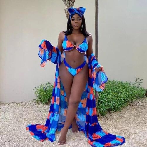 Sexy Swimwear 3 Piece Bikini Sets Summer Outfits for Women Bra Beach Shorts and Long Sleeve Cover Up Vacation Swimsuits Swimming