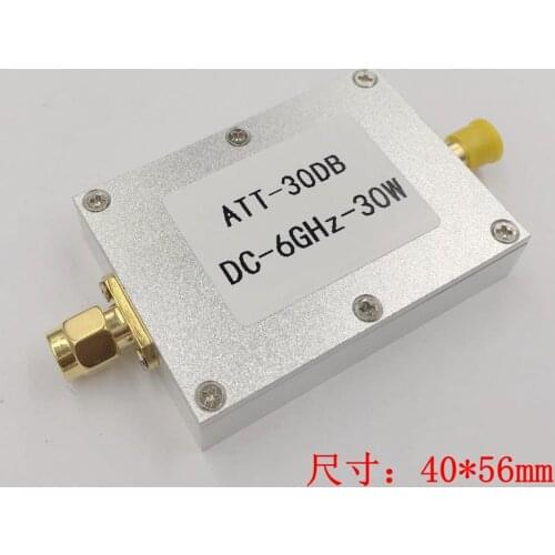 DC-6GHZ 30W 30DB fixed attenuator RF attenuator for use with power meter and spectrum analyzer