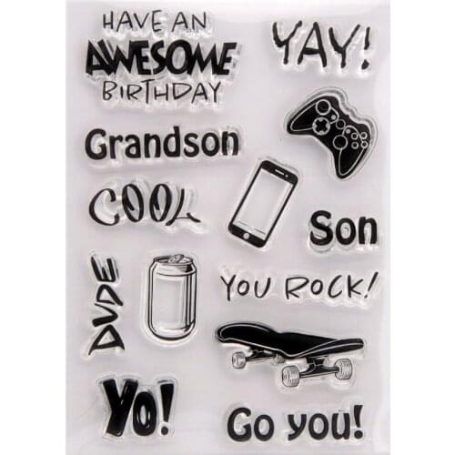 Silicone Clear Stamps for Scrapbooking letter Decoration Embossing Folder Craft Rubber Stamp Tools New