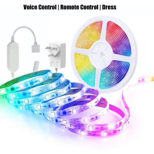 WIFI Smart LED RGB CCT Light Strips Compatible with Alexa, Google Home Controlled by APP Music Sync for Bedroom Decor, Children