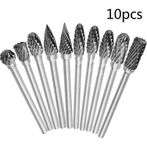 High quality 1/8" Shank Tungsten Carbide Milling Cutter Rotary Tool Burr Double Diamond Rotary Dremel Tools Electric Grinding