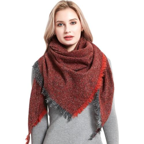 JIAYAN Womens Scarf Luxury Buff Bandana Shawl Desigual Autumn Winter Triangle Scarf Printing Warm Mens Scarf