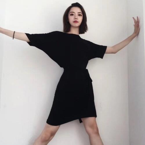 2020 New Women Latin Dance Dress Black Latin Dance Salsa Dress Latin Competition Dance Dress Performance Dancing Clothes DQS5201