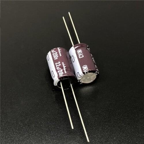 10Pcs/100Pcs 22uF 200V NICHICON CY Series 10x16mm High Ripple Current Long Life 200V22uF Aluminum Electrolytic capacitor