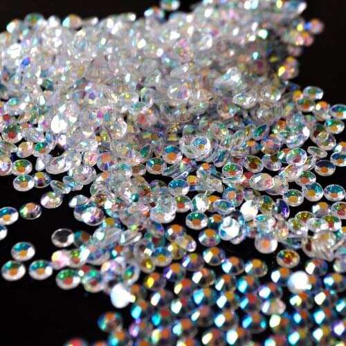 1000pcs 3mm DIY Nail Art Tip Decorations & Phone Rhinestone Crystal Transparent Resin Diamond Flat Bottom Design ss10 J02