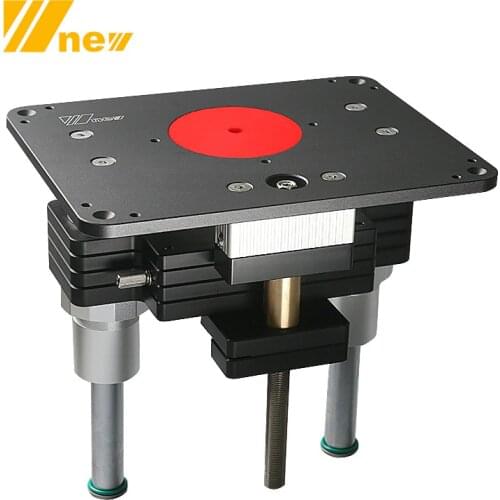 107 To 65mm Woodworking Heavy Duty Router Lift with Aluminium Router Insert Plate Engraving Flip Board Bakelite Milling Trimming