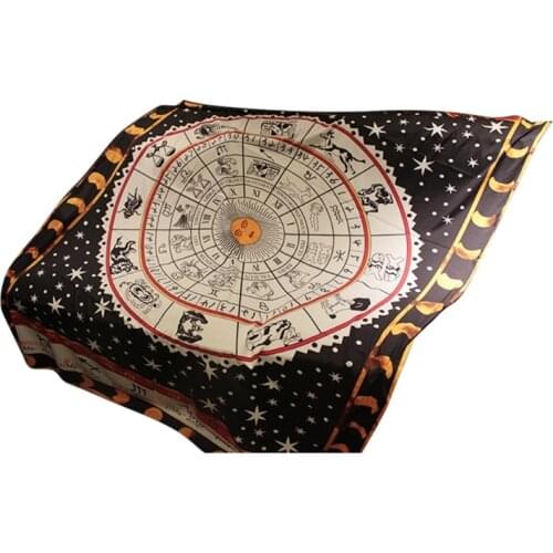 12 Constellations Tablecloth Divination Altar Cloth Board Game Astrology Cards Table Cloth Tapestry Sofa Cover Carpet Blanket