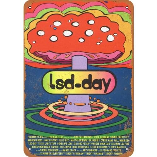 1971 LSD Day Movie .8x12 Inches Metal Tin Sign Vintage Home Wall Decor for Bar Cafe Club
