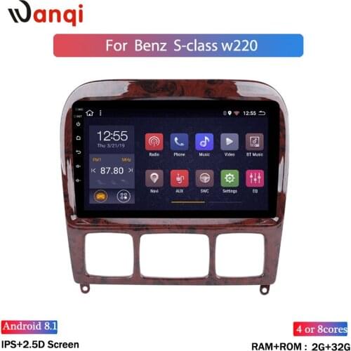 2+32G Car Navi GPS Stereo Android8.1 Autoradio For Mercedes Benz S Class W220 S280 S320 S350 S400 S430 S500 S600 AMG 1998-2005