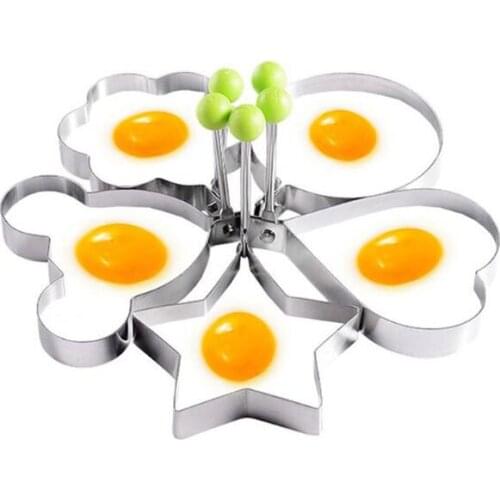5pcs Egg Tools Fried Egg Shaper Pancake Mould Kitchen Gadgets Frying Omelette Mold Frying Egg Cooking Tools Kitchen Accessories