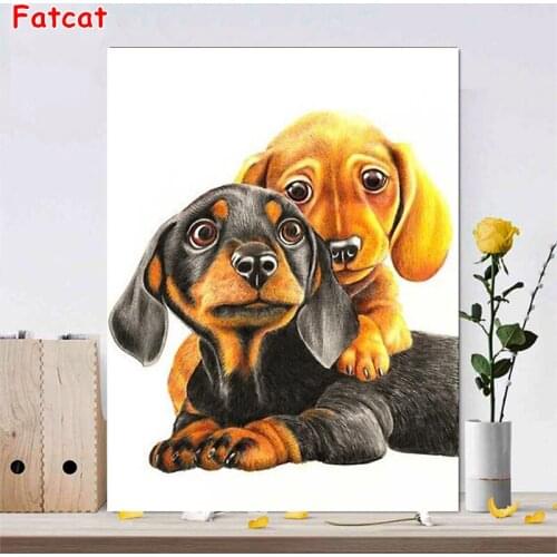 Diamond Painting dachshund Kit Diamond Embroidery Full Square/round diamond Beaded Rhinestones stitch cross Decor For Home PP777