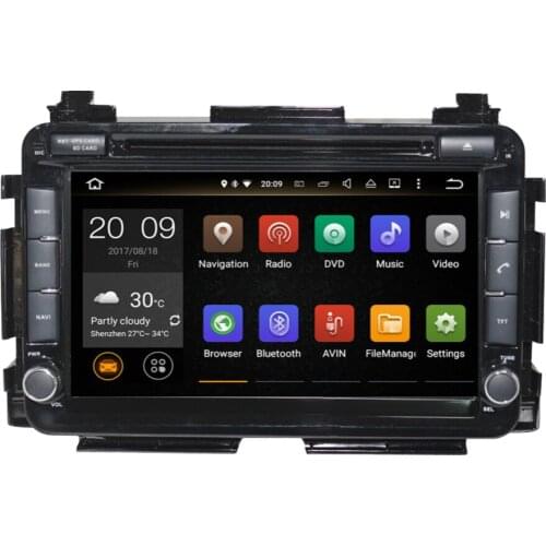 Android 9.0 Octa Core 8'' 4GB LCD Car Radio CD DVD Multimedia Player Stereo For Honda Vezel/HR-V 2013-2019BT GPS Navigation Wifi