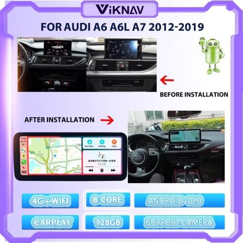 12.3 Inch Car Radio For Audi A6 A6L A7 2012-2019 Android10.0 8Core Receiver With Screen GPS Multimedia DVD Player 2din