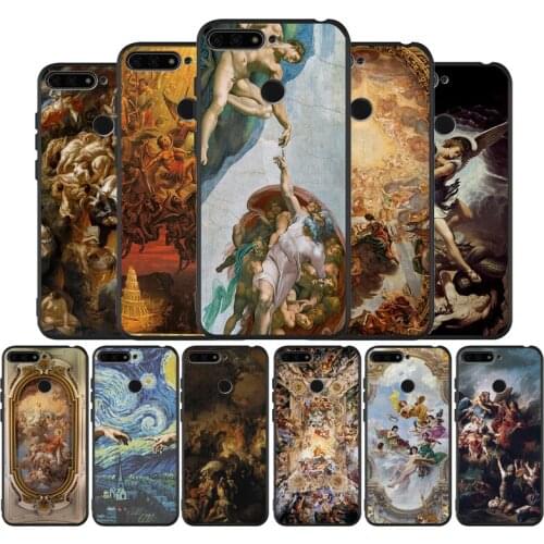 Palace versailles Creation Adam Great Aesthetic Art Black Soft Phone Case For Honor 8X 8 10 20 30 Lite Pro MATE 9 10 20 30 Pro