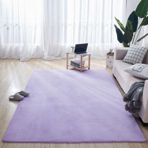 Colorful Bedroom Floor Mat Solid Area Rug Large Size Anti-Slip Carpet Velvet Kitchen Rug Anti-Slip Bathroom Carpet For Home