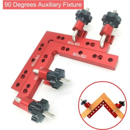 Woodworking Right Angle Auxiliary Fixture 90° Positioning Clamps L-Shaped Ruler Splicing Board Positioning Panel Fixed Clip Tool