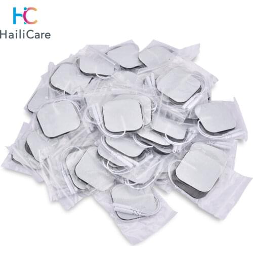 10Pcs/lot 5*5cm Electrode Pads For Tens Acupuncture Physiotherapy Machine Ems Nerve Muscle Stimulator Slimming Massager Patch
