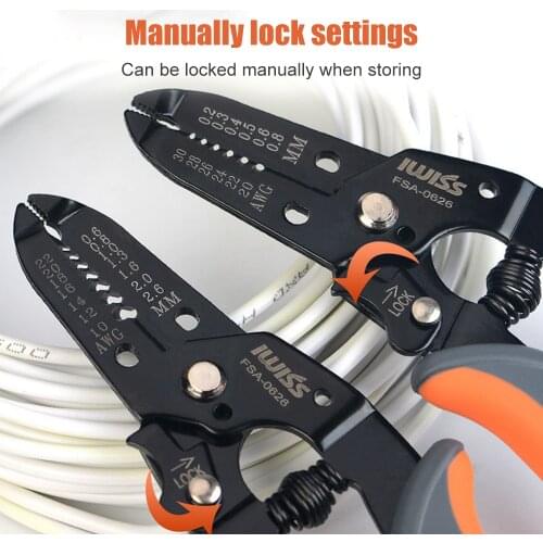 FSA-0626 /FSA-0626B Multi-function Solar Wire Stripping Plier With Cable Cutter Φ0.6-2.6mm (22-10AMG)Wire Stripping Tools