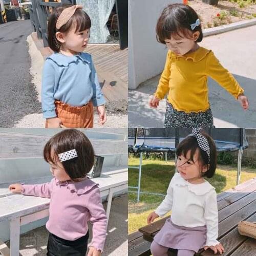 Baby Girls T-shirts Princess Newborn Kids Clothes Wholesale Toddler Cotton Long Sleeve T shirt Blouse Casual Clothes