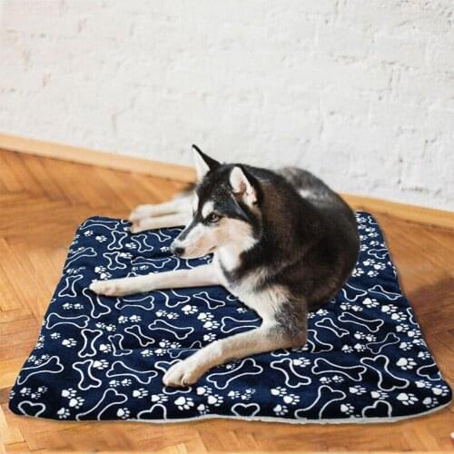 HobbyLane S/M/L/XL Flannel Pet Mat Washable Printinng Dog Mat Warm Pet Blanket Cushion Mat Sleeping Mat For Pets Gog Cat
