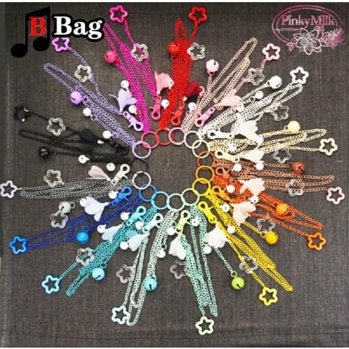 Candy Colors Ita Bag Chain Accessories Jk Star bells Chain Pendant Chain Adjustable DIY Bag Chain Hanging Chain for Ita Bag