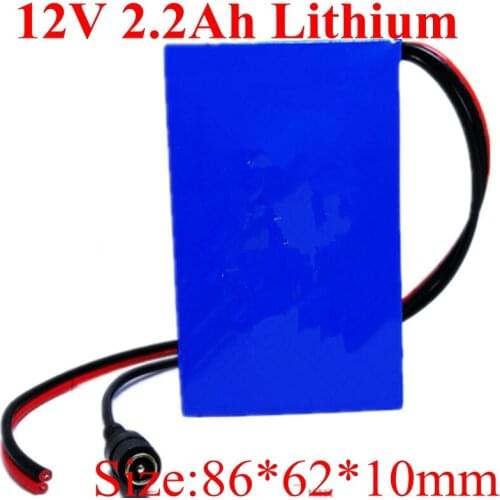 Lithium Ion Battery 12v 2200mah Lithium Polymer Battery Pack Ultra Thin Bateria 12v for RC Boat Electric Toys Vacuum Cleaner
