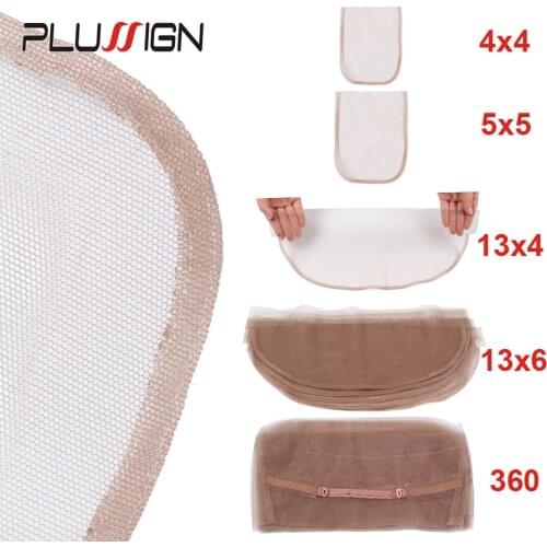 Best 4x4 5x5 13x4 13x6 360 Top Swiss Lace Frontal Closure Net Basement Foundation Wig Hair Weaving Net Wholesale 5 Pcs/Lot