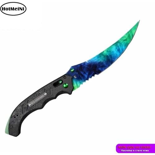 HotMeiNi 13cm Personality Decal for CS GO Knife Car Stickers and Decals Waterproof Laptop Motorcycle JDM Car Assessoires