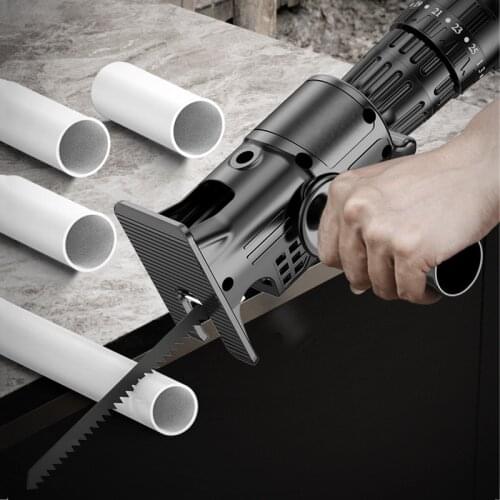 TRANVON Electric Drill Screwdriver Conversion to Electric Saw Reciprocating Saw Connector Woodworking Cut Tool Adapter