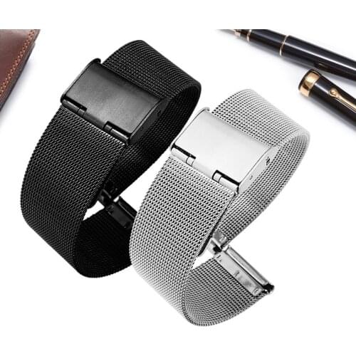 High Quality Stainless Steel Watch Band 8mm 10mm 12mm 14mm 16mm 18mm 20mm 22mm 24mm Accessories Universal Men Women Wristband