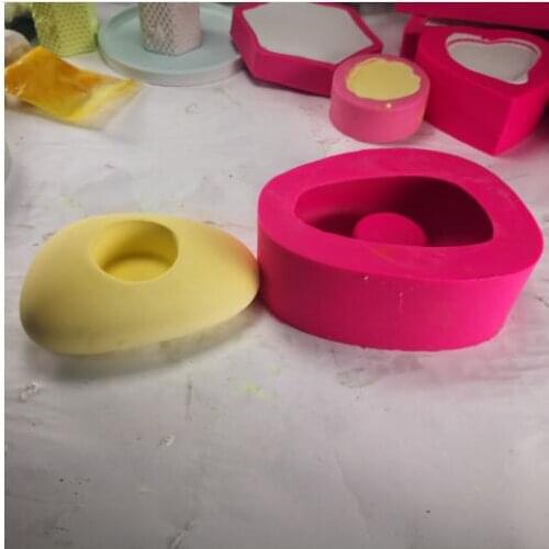 Silicone Concrete Candle Holder Mould Wedding Decoration Bar Silicone Molds DIY Handmade Flower Pot Candlestick Mold