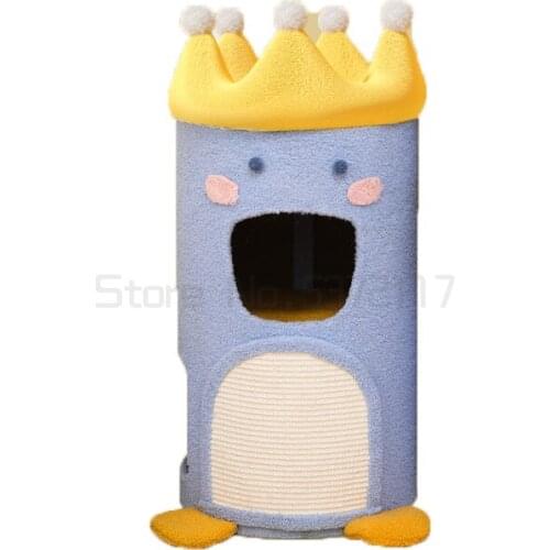 Sisal barrel cat climbing frame cat nest cat tree integration large cat house climbing tube multi-functional villa cat grabbing