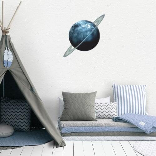 30cm Solar system Uranus Luminous Wall Stickers Eight Planets Planet Luminous Stickers Childrens Bedroom Sticker Waterproof