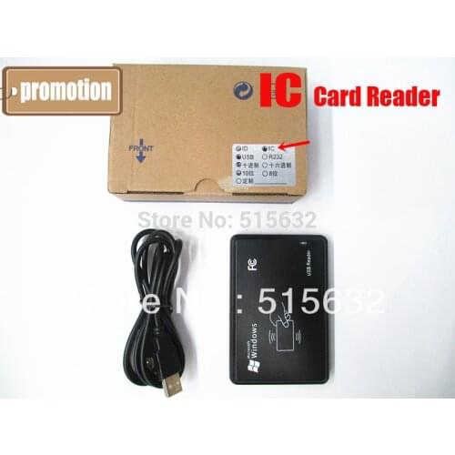 High Quality New Security Black RFID USB IC Card Reader with usb interface (8~10cm) 13.56MHz