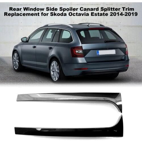 Rear Window Side Spoiler Canard Splitter Trim Replacement for Skoda Octavia Estate 2014-2019 Car Accessories