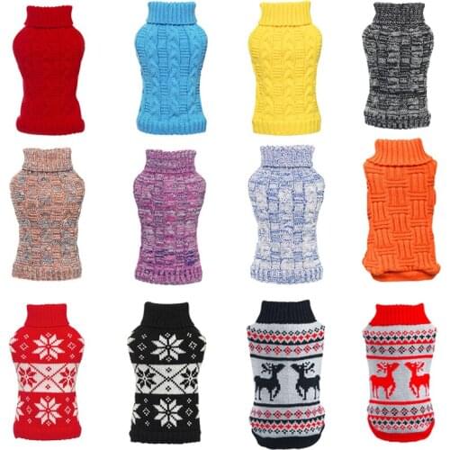 13 Styles Winter Classic Cat Dog Clothes Warm Christmas Sweater For Small Chihuahua Pet Clothing Coat Knitting Crochet Cloth