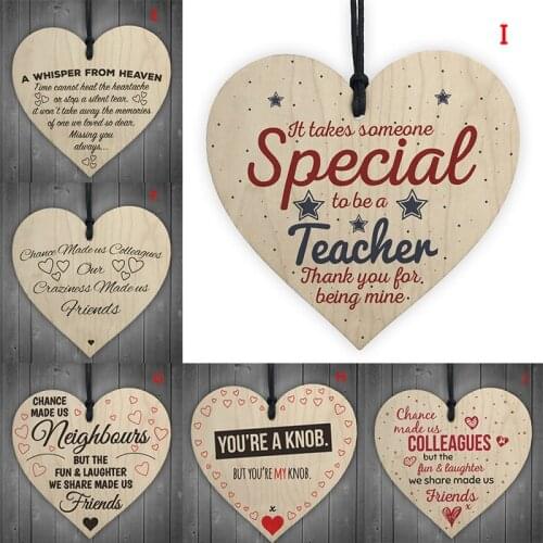 1PCs Xmas Wooden LOVE Christmas Chip Hanging Gift Plaque Pendant Heart Shape Letter Friendship Wine Bottle Decor Pendant Tags