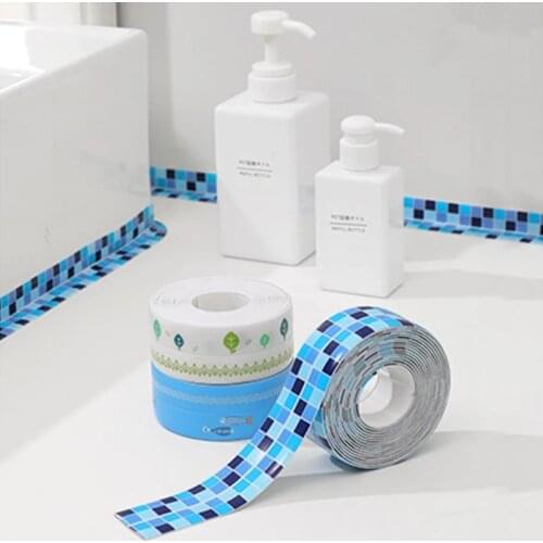 1 Roll Self Adhesive Kitchen Sink Waterproof Sticker Nano Mildew Sealing Strip Silicone Tape for Stove Toilet Gap Wall Stickers