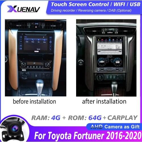 2 Din Android 9.0 gps car navigator For Toyota Fortuner 2016-2020 Auto Radio GPS Navigation Video Multimedia Car Stereo