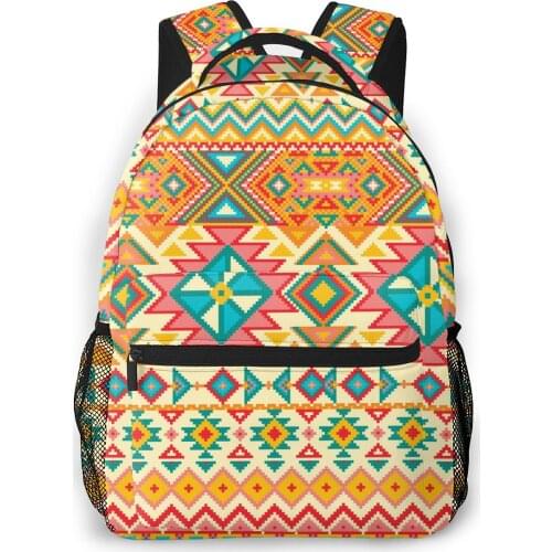 2021 Travel Backpacks Colorful Geometric Print Girl Backpack For Women Large Capacity School Bag For Teenage