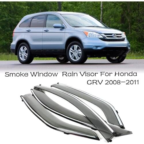 New 4pcs Blade Side Windows Deflectors Door Sun Visor Shield For Honda CRV 2008-2011