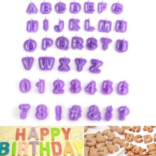 40pcs/set Plastic Capital/letter/number Fondant Cutter Cake/cookie Cutter Mold Fondant Mold Fondant Cake Decorating Tools
