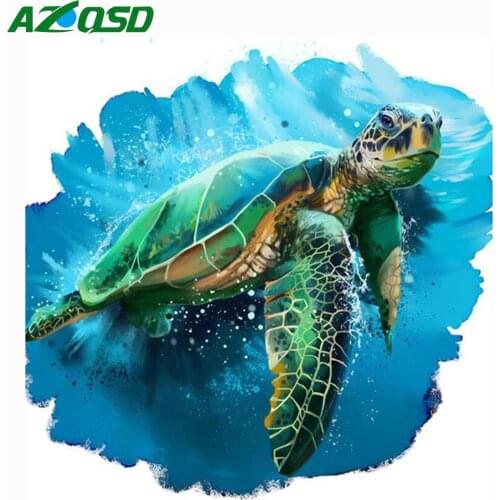 AZQSD Diamond Painting Mosaic Sea Turtle Picture Of Rhinestones Handicraft 5D Diamond Embroidery Sale Animal Wall Art