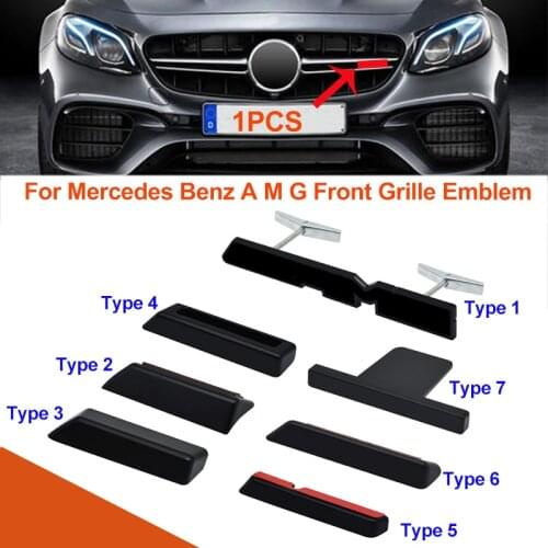 Car Accessory For Mercedes Benz for AMG Letter Decoration Auto Head Grille Emblem Front Hood Sticker Decal Black/silvery/red