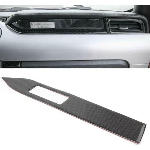 Car Copilot Dashboard Cover Trim For Ford Mustang 2015 2016 2017 2018 2019 ABS Decoration Panel Carbon Fiber Look