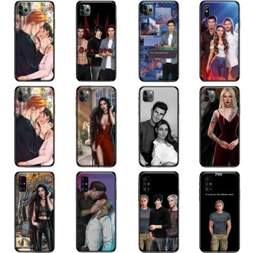 Romance Club Black Silicone Soft TPU Phone Case for iPhone 11 12 pro XS MAX 8 7 6 6S Plus X 2020 XR mini